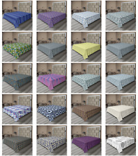 Ambesonne Abstarct Waves Flat Sheet Top Sheet Decorative Bedding 6 Sizes