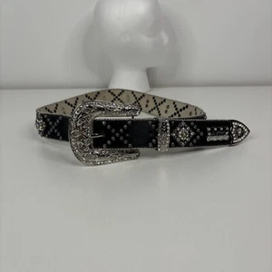 BHW Belt Women’s Medium Western Rhinestones - Picture 1 of 9