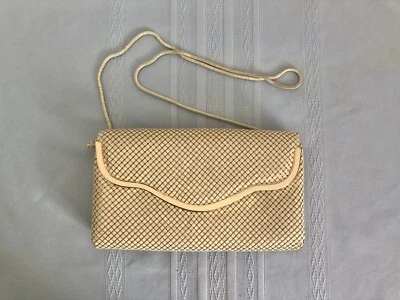 vintage Off White metal mesh purse - Image 1 of 4