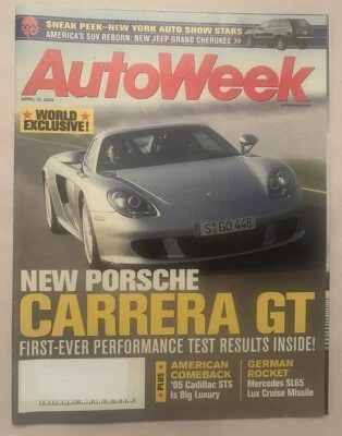 AUTOWEEK Magazine 2004 APR 12 - CARRERA GT, CADILLAC STS, Mercedes SL65 - Image 1 of 4