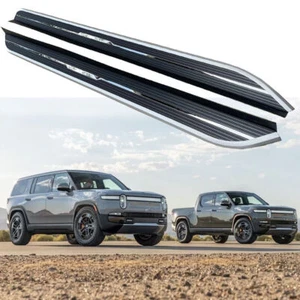 Aluminum Running Board fits for Rivian R1S R1T 2021-2024 Side Step Nerf Bar 2PCS - Picture 1 of 9