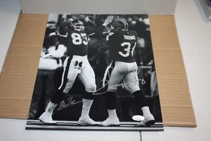 BUFFALO BILLS ANDRE REED & THURMAN THOMAS DUAL SIGNED B/W 11X14 PHOTO JSA COA - Picture 1 of 1