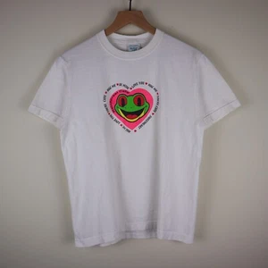 Vintage 90s Rainforest Cafe Frog Heart Women's Shirt Size Small 19x24.5 - Picture 1 of 24