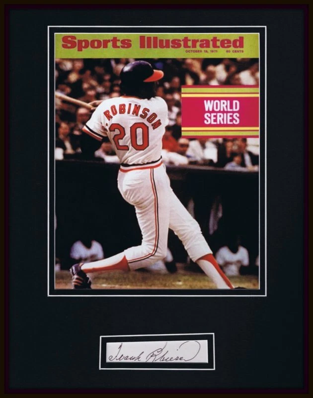 Frank Robinson Signed Framed 11x14 Photo Display JSA Orioles  - Image 1 of 2