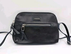 LODIS Charlotte kleine Umhängetasche schwarz Pebbled Leder - Bild 1 von 9