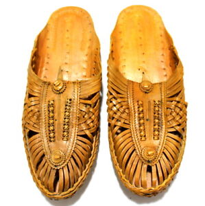 Men's Leather Mojari Handmade Shoes Traditional Punjabi Khussa US Style Jutti