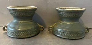 Vintage Genuine Stoneware Creative Decorative Co Inc Made in Japan Candleholders - Picture 1 of 11