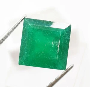 Certified 11.00 Ct Natural Zambia Emerald Loose Gemstones Square Shape - Picture 1 of 4