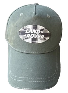 Green LAND ROVER BASEBALL CAP HAT STRAPBACK Union Jack Adjustable 100% Cotton - Picture 1 of 6