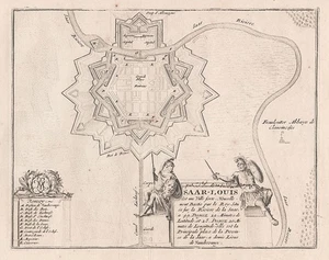 Saarlouis Saarland City Map Plan Copperplate Engraving De Fer 1697 - Picture 1 of 1