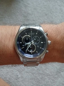 Citizen Eco-Drive Chronograph Men's Watch AT2130-59M - Picture 1 of 6