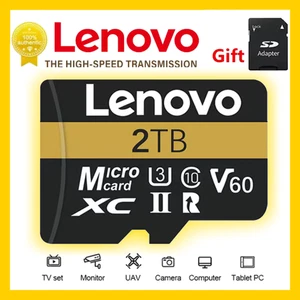 Carte de stockage micro SD TF Lenovo 2 To 1 To 512 Go 256 Go 128 Go V60 vitesse rapide 100 Mo/s - Photo 1 sur 11