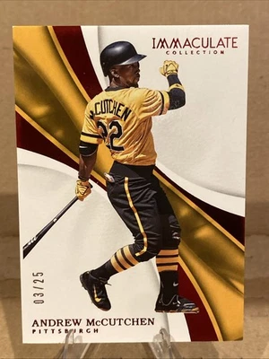 2017 Panini Immaculate Collection - Andrew McCutchen #78 Red /25 - Image 1 of 4