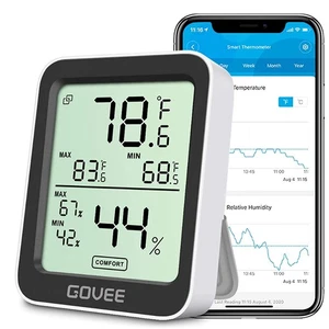 Govee Hygrometer Thermometer H5075, Bluetooth Indoor Room Temperature Monitor - Picture 1 of 5