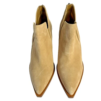 Vince Camuto Mujer Talla 8.5 Tostado Gamuza Western Botines Punta Punta Tacón Bloque Foto 1 de 4