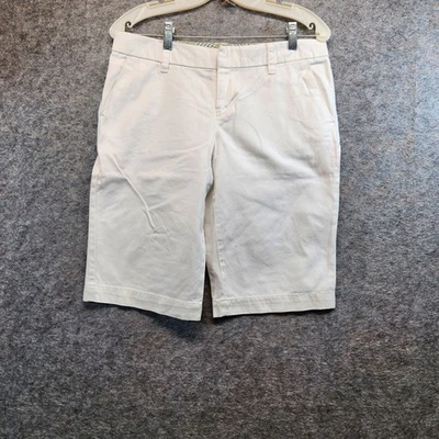 Bermudas de algodón con frente plano blancas para mujer American Eagle Outfitters talla 6 Foto 1 de 4