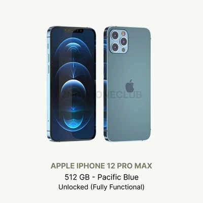 Apple iPhone 12 Pro Max 512GB - Good Condition - All Colors- No Face ID - Image 1 of 4