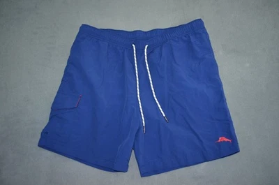 Pantalones Cortos de Natación Tommy Bahama Forrados Azul Talla Grande Bolsillos con Cordón 5" Nylo Foto 1 de 4