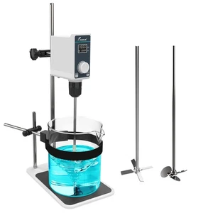Set agitatore digitale da laboratorio 20L con aste, 100-1500 giri/min e supporto - Foto 1 di 7