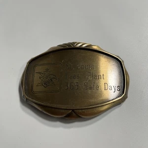 Vintage 1978 Anheuser Busch St Louis Hefewerk 365 Safe Days Messing Gürtelschnalle - Bild 1 von 2