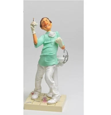 Statuina Uomo Dentista Caricatura Dottore Statuetta da Collezione Forchino 21 cm Foto 1 de 4
