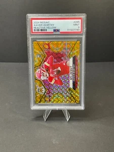 2024 Panini Mosaic Xavier Worthy #285 Reactive Yellow NFL Debut PSA 9 (RC) - Picture 1 of 2