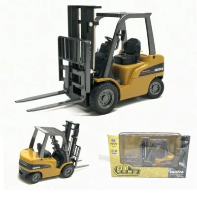 1:50 Alloy Engineering Vehicle Model Metal Diecast Forklift Truck Car Toy Gif - Image 1 of 4