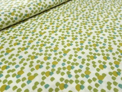 Stoff Baumwolle Popeline kleingemustert grafische Muster grün kiwi curry Kleider - Bild 1 von 4