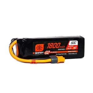 Spektrum 14.8V 1800mAh 4S 50C Smart G2 LiPo Battery: IC - SPMX184S50 - Picture 1 of 1