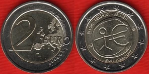 Belgium 2 euro 2009 "EMU - Introduction of the Euro" BiMetallic UNC - Picture 1 of 1