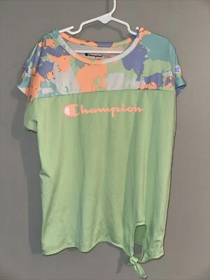 Champion girls size 7/8 Green athletic shirt - Image 1 of 4
