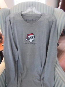 NUEVA CON ETIQUETAS CAMISETA TRITURADORA LIFE IS GOOD HOMBRE L/S VINTAGE .JAKE. "LIFE IS MERRY GOOD" - Imagen 1 de 4
