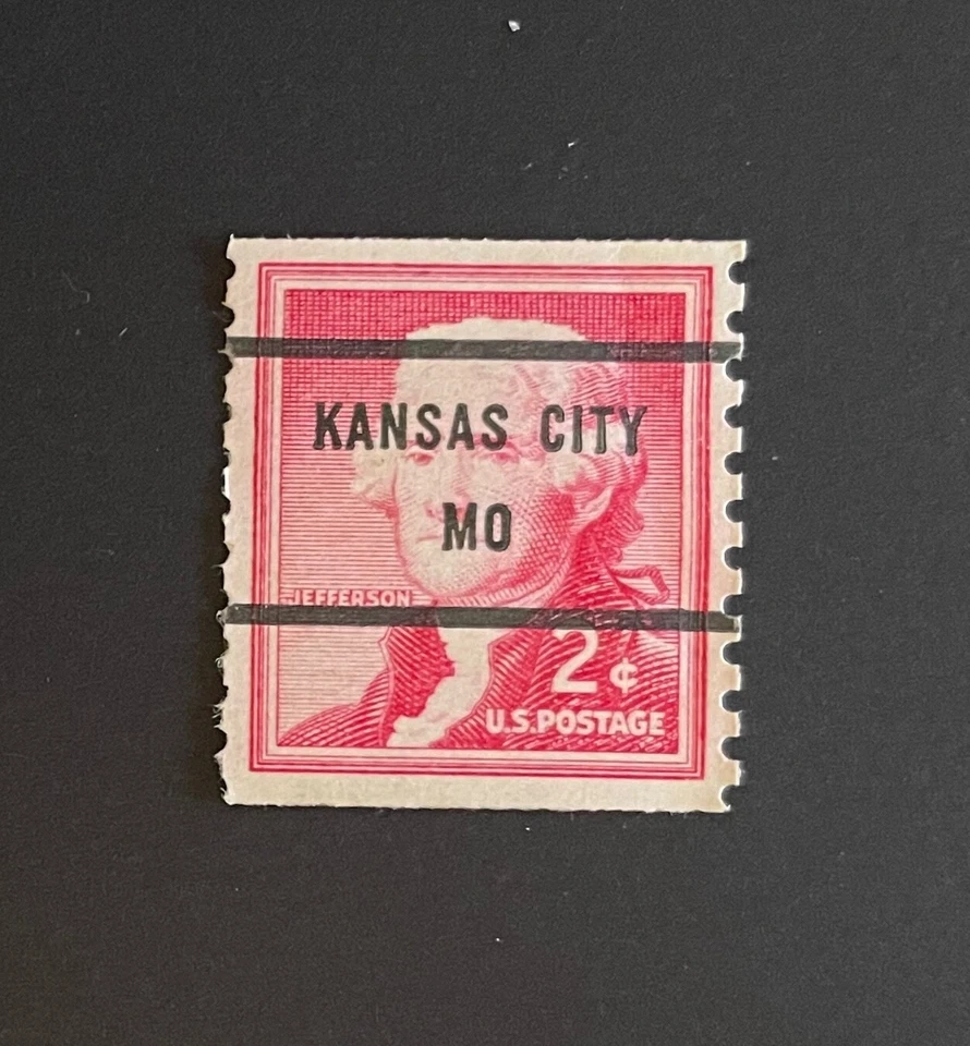 Kansas City, MO Type 81 Precancel - 2 cents Jefferson Coil - U.S. #1055 - MO - Image 1 of 1