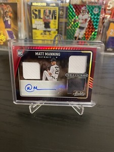 2022 Panini Absolute Tools of the Trade Swatch Signature 14/50 Matt Manning Auto