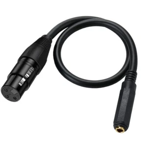 3 Pin XLR Female to 6.35mm 1/4" TRS Female Audio Converter Cable 0.5m - Picture 1 of 5