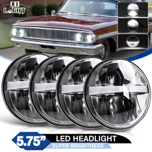 Faros LED negros de 5,75" para Ford Thunderbird 1958-76 Galaxie 500 62-74 4 piezas - Imagen 1 de 12