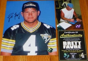 GREEN BAY PACKERS BRETT FAVRE 4 AUTOGRAPHED 1994 8x10 PHOTO Brett Favre Authenti - Picture 1 of 6