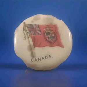 ANTIQUE SWEET CAPORAL CIGARETTES Vintage Pinback Whitehead Hoag Flag Of Canada - Picture 1 of 3
