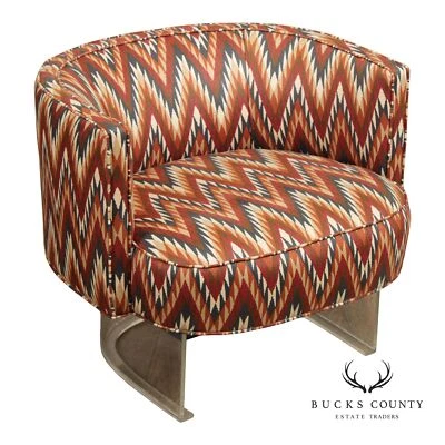Mid Century Modern Barrel Back Lounge Chair - Image 1 of 4