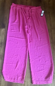 Soho apparel limited pantalone donna rosa caldo gamba larga taglia XL nuovo con etichette - Foto 1 di 2