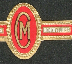 141BtN-VITOLA Antigua-Old Cigar Band ROMEO Y JULIETA C M - Imagen 1 de 3
