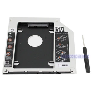 Apple Macbook Pro/Unibody Caddy Optibay 2nd HDD/SSD SATA Replaces DVD-D 9.5mm UK - Afbeelding 1 van 8