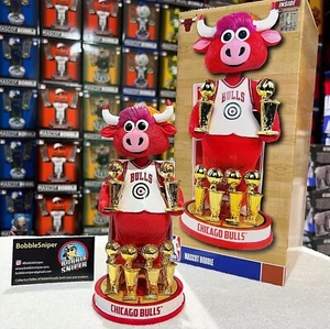 BENNY the BULL Chicago Bulls 6X Time Champions NBA Michael Jordan Bobblehead - Picture 1 of 11