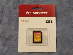 BRAND NEW AND SEALED TRANSCEND 2GB FULL SIZE SD CARD MEMORY - UK SELLER - Picture 1 of 2
