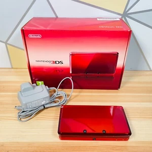 Nintendo 3DS Spiel Handheld Konsole Metallic Rot Komplett mit Ladegerät - OVP - Bild 1 von 23