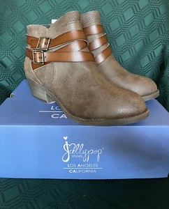 Brown JellyPop Women’s Faux Leather Boots - Size 7.5 - Bootie Fit Style - Picture 1 of 1