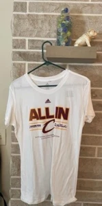Cleveland Cavaliers NBA Mujer Adidas Blanca Mangas Cortas Camisa Talla L NUEVA - Imagen 1 de 3