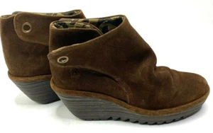 Fly London Yebi Stiefeletten gerafft Wildleder hinten zum Binden 38 camelbraun *DEFEKT* - Bild 1 von 11