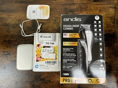 Amazon Wholesale Lot Of  3 Electronics Andis Headliner Combo + 2 HP Sprockets - Image 1 of 4