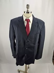 Brooks Brothers Brooksease Men's Blue Wool blazer Jacket 46L - Picture 1 of 9